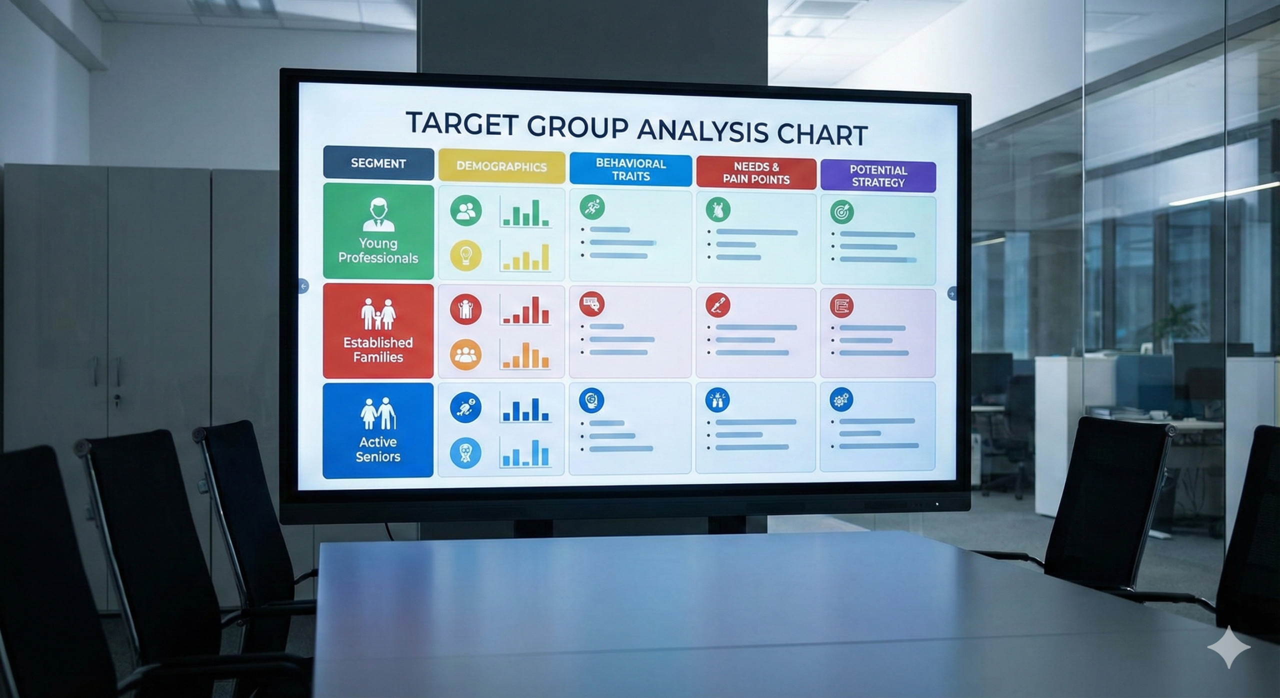 Target group analysis example chart